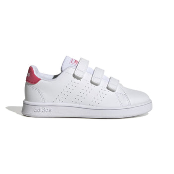 Sneakers da bambina bianche con strisce traforate adidas Advantage Cf C, Brand, SKU s344000132, Immagine 0